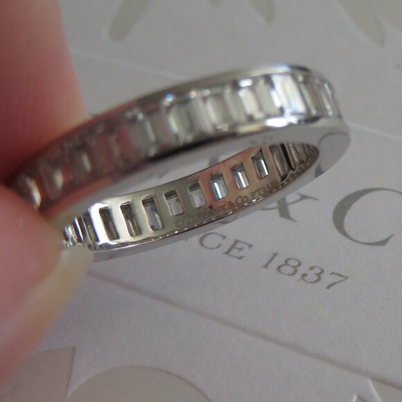 Tiffany & Co Platinum 2.56ct Baguette Diamond Eternity Band - Picture 7 of 16